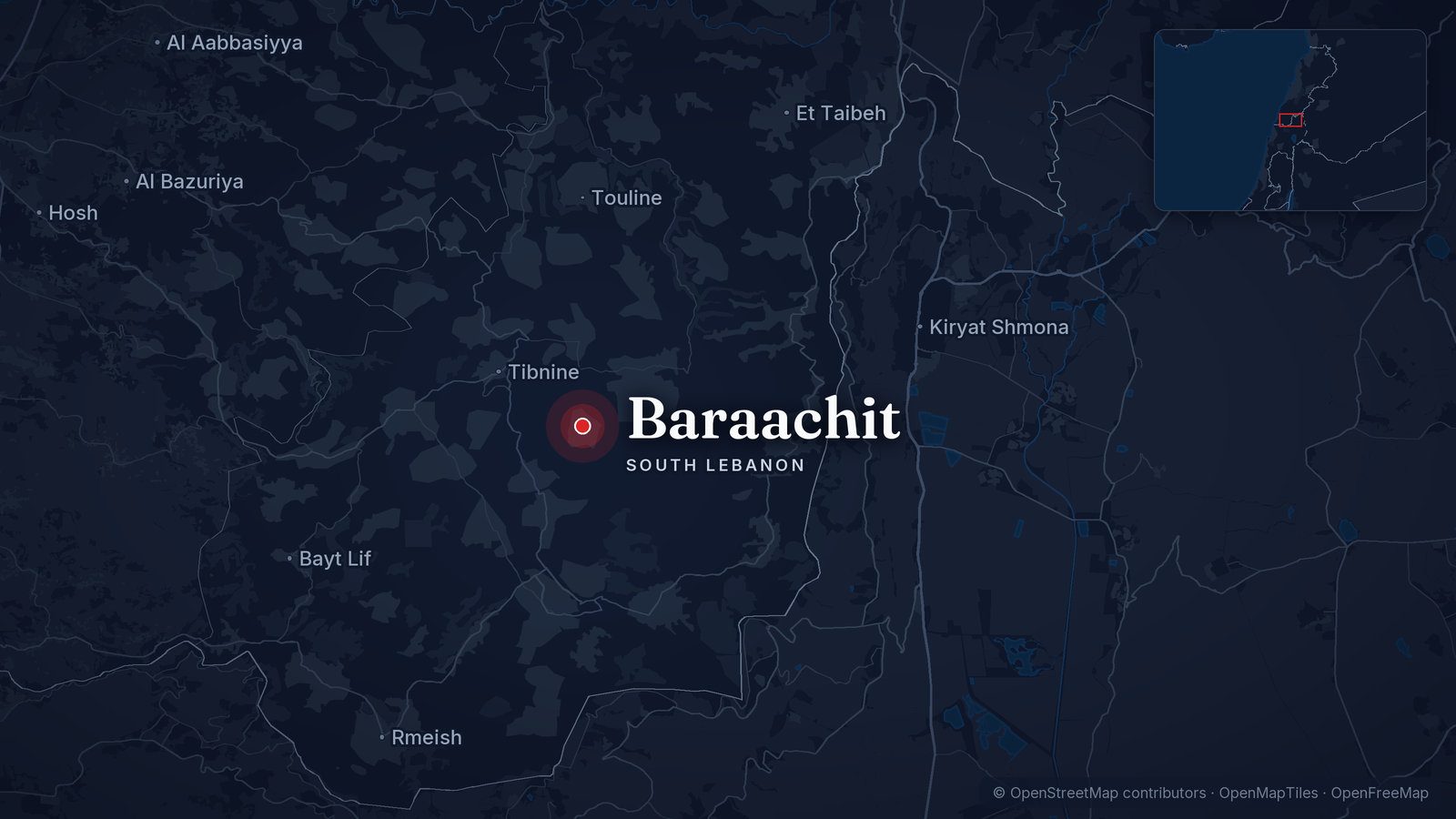 Map showing Baraachit
